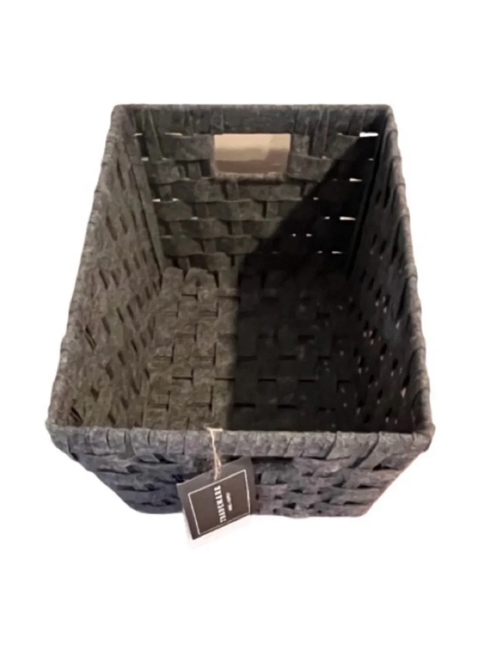 🆕-One Design Home -Versatile Woven Gray Storage Basket.